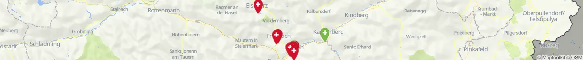 Map view for Pharmacies emergency services nearby Vordernberg (Leoben, Steiermark)